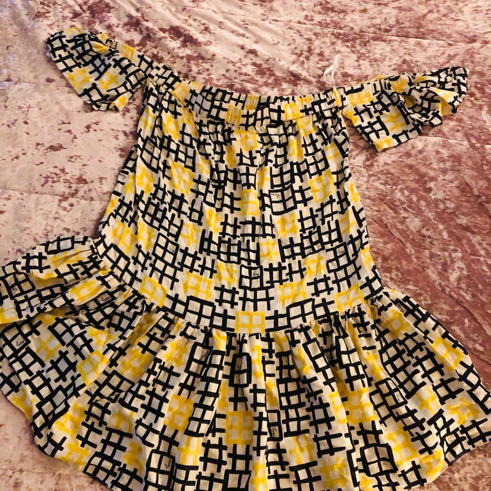Milly Off The Shoulder Flutter Dress
